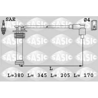 Kit de câbles d'allumage SASIC OEM FU51