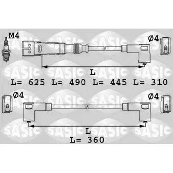 Kit de câbles d'allumage SASIC OEM 032905483G