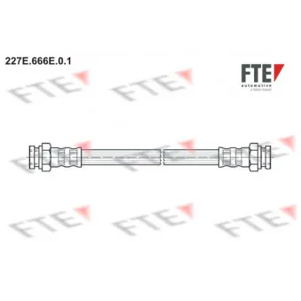 Flexible de frein FTE 227E.666E.0.1 pour OPEL CORSA 1.2 GPL - 86cv