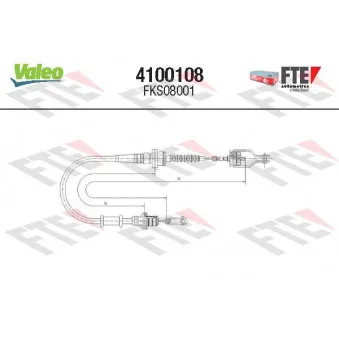Tirette à câble, commande d'embrayage FTE OEM 307705F200