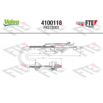 FTE 4100118 - Tirette à câble, commande d'embrayage