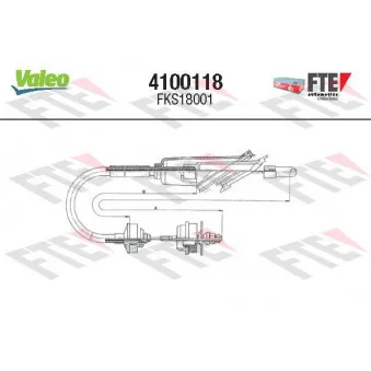 Tirette à câble, commande d'embrayage FTE OEM 2150E0