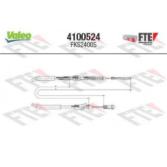 Tirette à câble, commande d'embrayage FTE 4100524