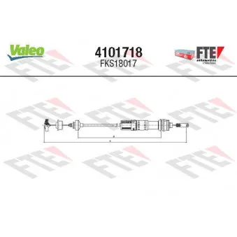 FTE 4101718 - Tirette à câble, commande d'embrayage