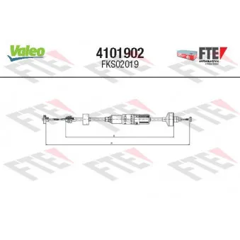 Tirette à câble, commande d'embrayage FTE OEM 1H1721335C