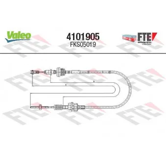 FTE 4101905 - Tirette à câble, commande d'embrayage