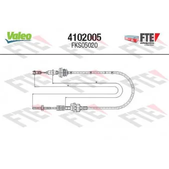 FTE 4102005 - Tirette à câble, commande d'embrayage