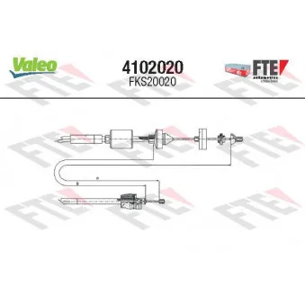 Tirette à câble, commande d'embrayage FTE 4102020