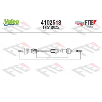 Tirette à câble, commande d'embrayage FTE OEM 2150G9
