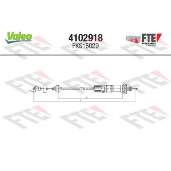 FTE 4102918 - Tirette à câble, commande d'embrayage