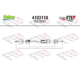 Tirette à câble, commande d'embrayage FTE OEM 2150Y8