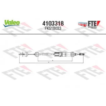 FTE 4103318 - Tirette à câble, commande d'embrayage