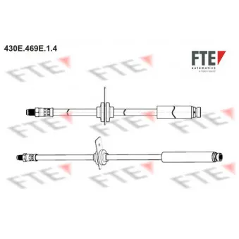 Flexible de frein FTE 430E.469E.1.4 pour FORD C-MAX 1.6 TDCi - 95cv