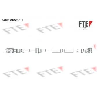 Flexible de frein FTE 640E.865E.1.1 pour AUDI A3 1.2 TFSI - 105cv