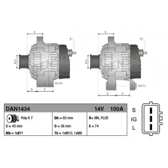 Alternateur DENSO OEM 2706028080