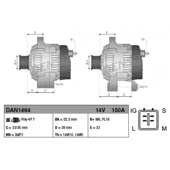 Alternateur DENSO OEM 2706031190