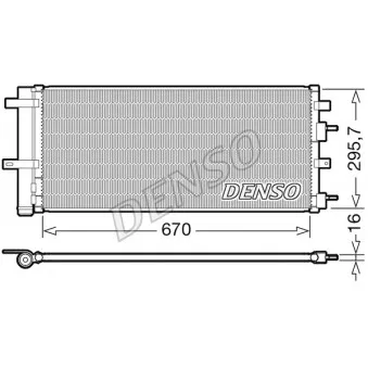 Condenseur, climatisation DENSO DCN10053 pour FORD MONDEO 2.0 TDCi Bi-Turbo - 210cv
