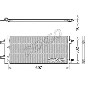 Condenseur, climatisation DENSO DCN20044 pour OPEL ASTRA 1.6 CDTi - 136cv