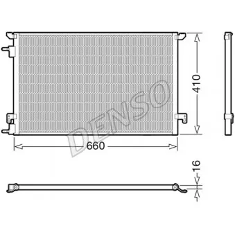 Condenseur, climatisation DENSO DCN20045 pour OPEL VECTRA 2.0 DTI - 100cv