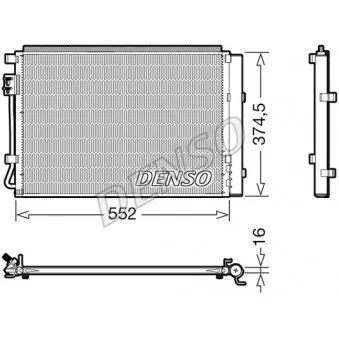 Condenseur, climatisation DENSO OEM 976062V000