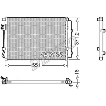 Condenseur, climatisation DENSO OEM 976061W001