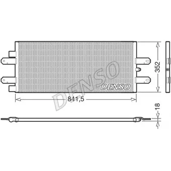 Condenseur, climatisation DENSO DCN99053 pour SCANIA P,G,R,T - series P 310, R 310 - 310cv