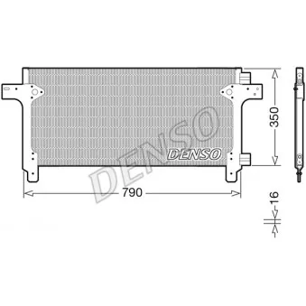 Condenseur, climatisation DENSO DCN99063 pour MAN TGA 26,350, 26,360 - 350cv