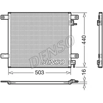 Condenseur, climatisation DENSO DCN99066 pour DAF CF 75 FAG 75,360, FAN 75,360 - 360cv
