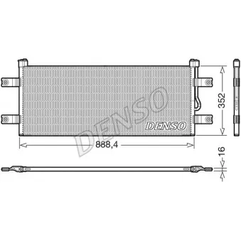 Condenseur, climatisation DENSO DCN99068 pour MERCEDES-BENZ AROCS 4151 B - 510cv
