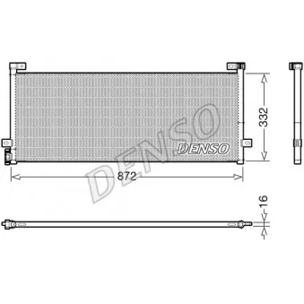 Condenseur, climatisation DENSO DCN99072 pour VOLVO FH II 500 - 500cv