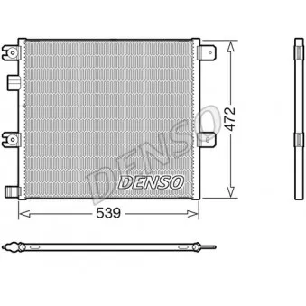 Condenseur, climatisation DENSO DCN99077 pour RENAULT TRUCKS D 26 P 250 - 250cv