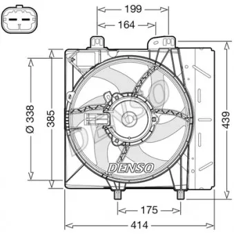 Ventilateur, refroidissement du moteur DENSO OEM 1253h6