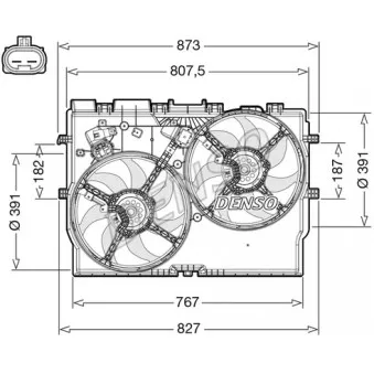 Ventilateur, refroidissement du moteur DENSO OEM 1358010080