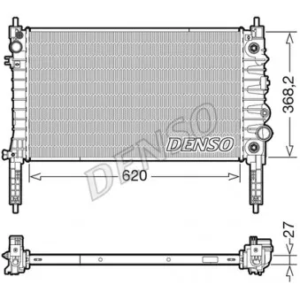 Radiateur, refroidissement du moteur DENSO DRM20119