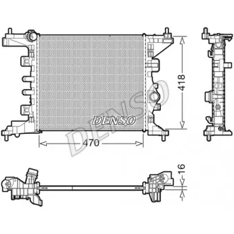 DENSO DRM20121 - Radiateur, refroidissement du moteur