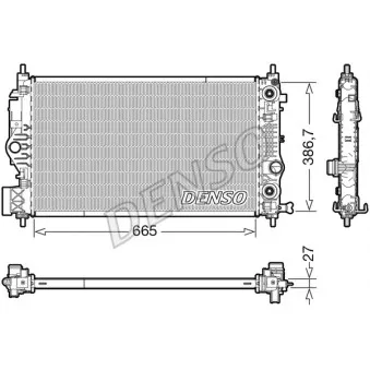 Radiateur, refroidissement du moteur DENSO DRM20126 pour OPEL INSIGNIA 1.6 SIDI - 170cv