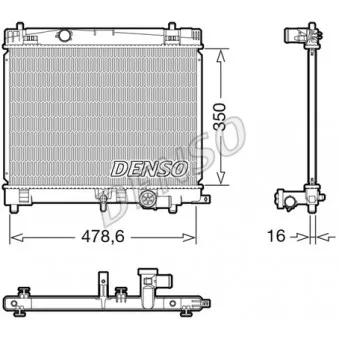 Radiateur, refroidissement du moteur DENSO DRM50137 pour DAIHATSU MOVE 1.33 VVT-i - 100cv