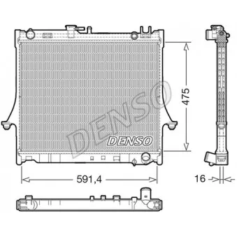 Radiateur, refroidissement du moteur DENSO DRM99016