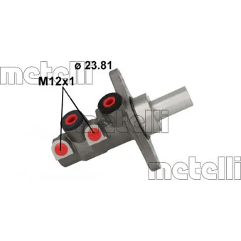 Maître-cylindre de frein METELLI 05-1147 pour PEUGEOT PARTNER 1.6 HDi - 114cv