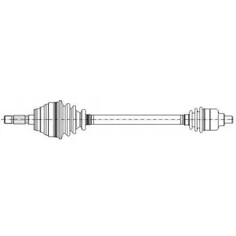 Arbre de transmission avant droit METELLI 17-0044