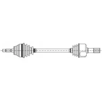 Arbre de transmission avant gauche METELLI OEM 3272q6