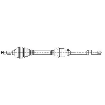 Arbre de transmission avant droit METELLI 17-0837