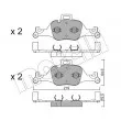 METELLI 22-1145-0 - Jeu de 4 plaquettes de frein avant