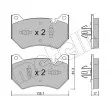 METELLI 22-1170-1 - Jeu de 4 plaquettes de frein avant