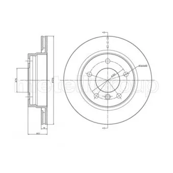 Jeu de 2 disques de frein arrière METELLI OEM 34211162315