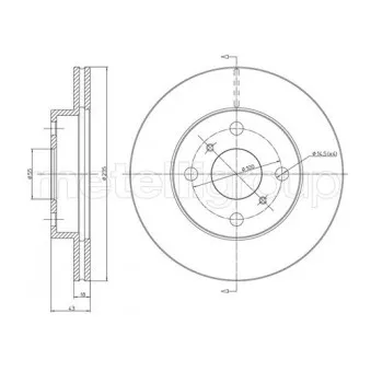 Jeu de 2 disques de frein avant METELLI OEM 4351252020