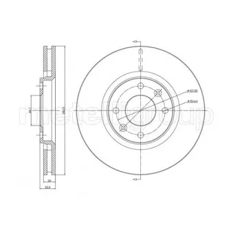 METELLI 23-0566C - Jeu de 2 disques de frein avant