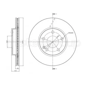 Jeu de 2 disques de frein avant METELLI OEM A1694210112