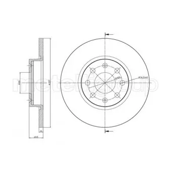 Jeu de 2 disques de frein avant METELLI OEM 51830236