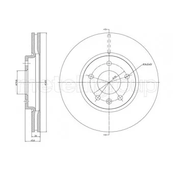 METELLI 23-1003C - Jeu de 2 disques de frein avant